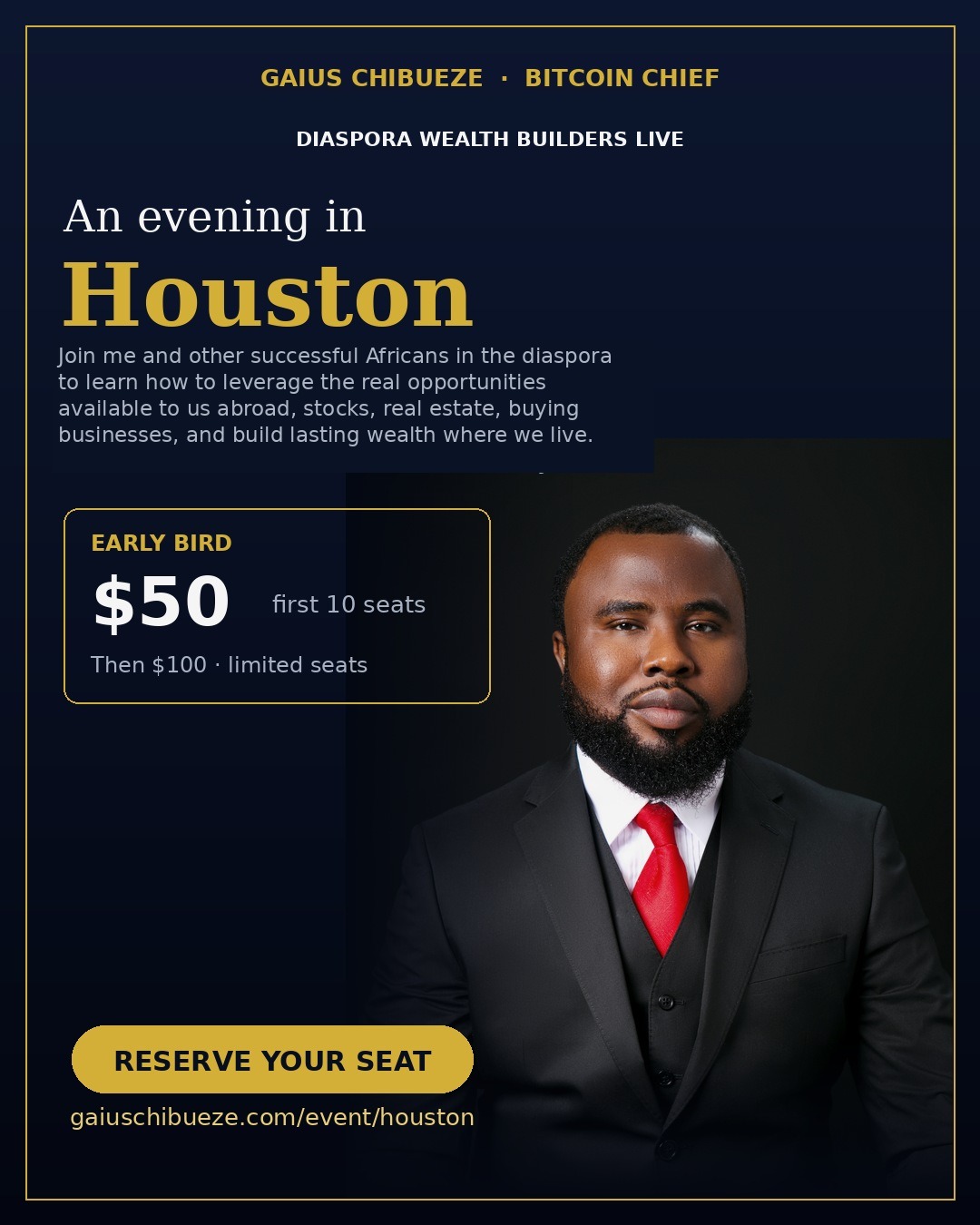 Gaius Chibueze Live in Houston